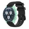 Hot! 20mm Silicone Watch Band Solid Color Carbon Fiber Pattern Soft Strap Compatible For Omega Smart