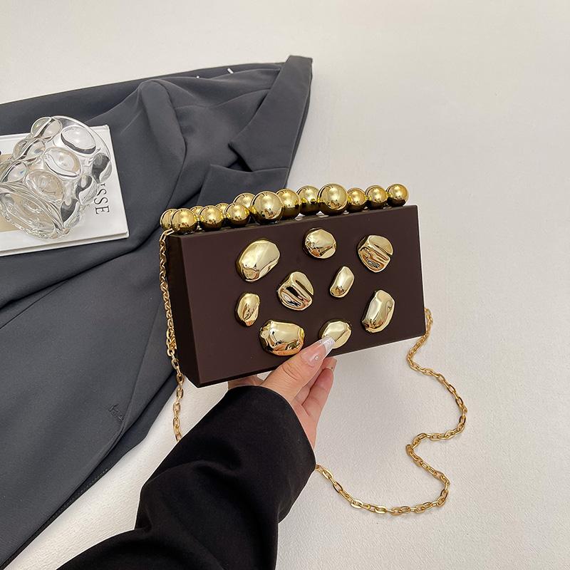Luxury Evening Clutch Bag For Women Mini Box Wedding Handbag Purse Phone Bag High Quality Acrylic Shoulder Crossbody Bag Lady