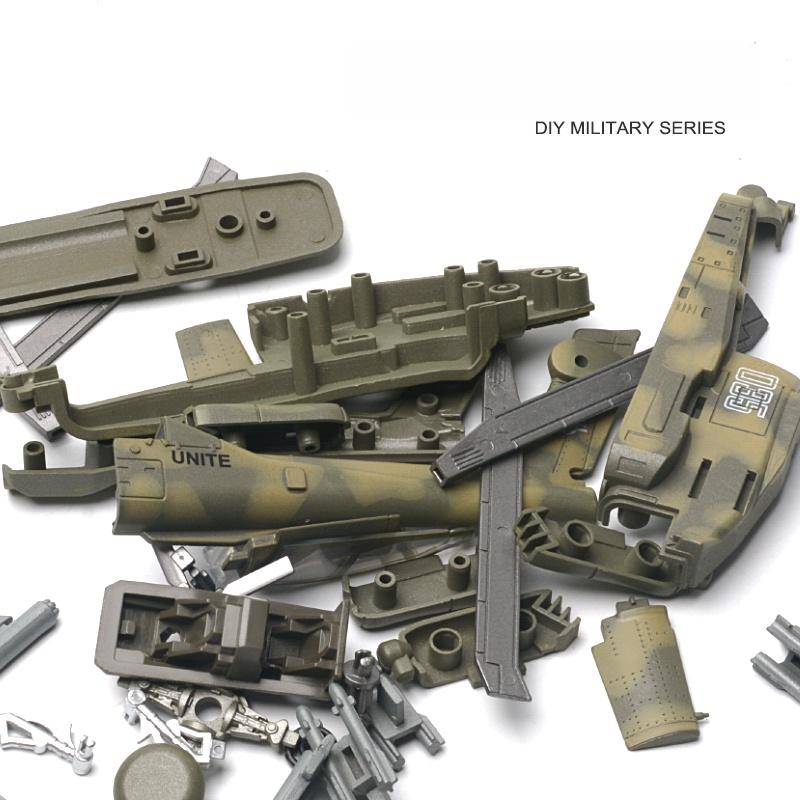 1:72 AH-64 Apache Útočný Vrtulník Model Kreativní Vojenská Série Stavební Bloky Dekorace Sestavené Hračky Pro Kluky Vánoční Dárky
