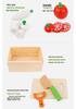 Qie Qie Le Kids' Educational Wooden Kitchen Toy Set: Magnetic Fruits & Vegetables for Ages 4-6