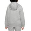 New Nike Jacket Sportswear Club Dark Gray Mixed Color With White Base Gray Kids' BV3699-063