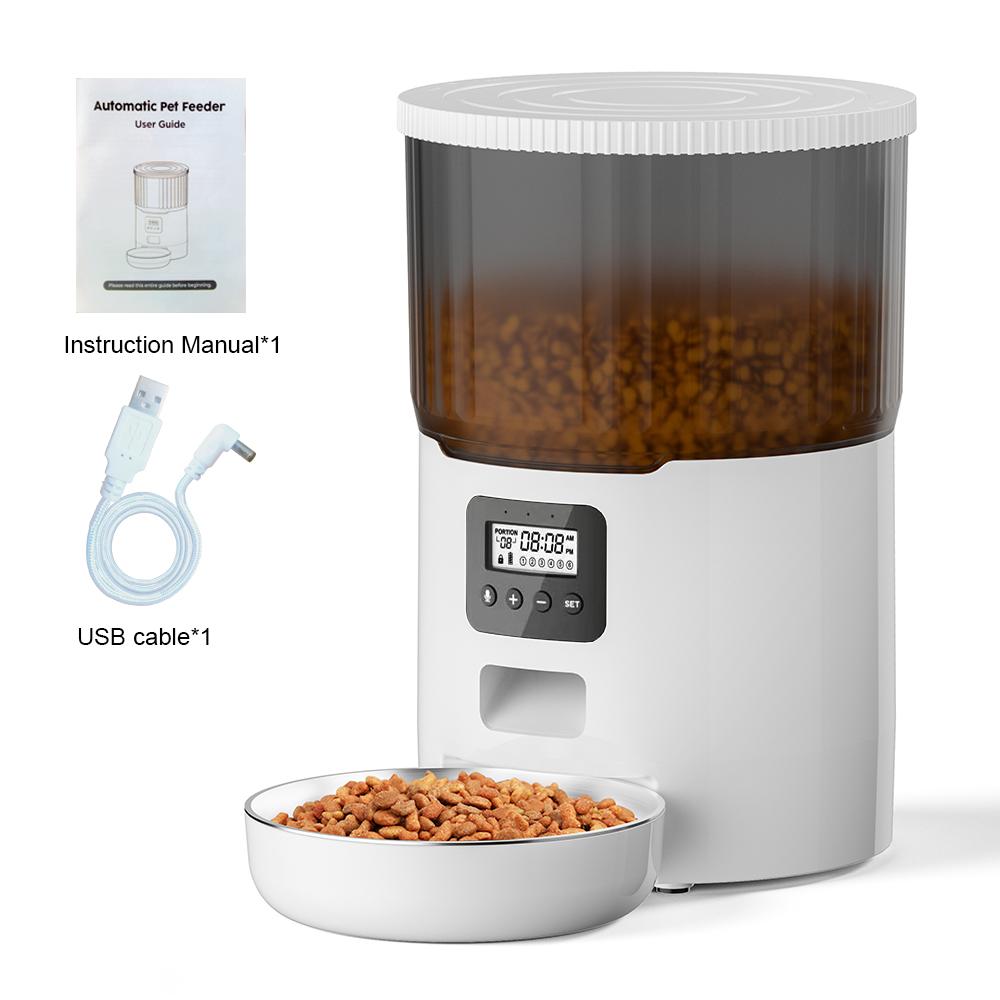 Automatic Pet Feeder Cat Feeder With Timing Quantitative Voice  Food Dispenser For Cats Dogs Rabbit Remote Control Auto Feeder
