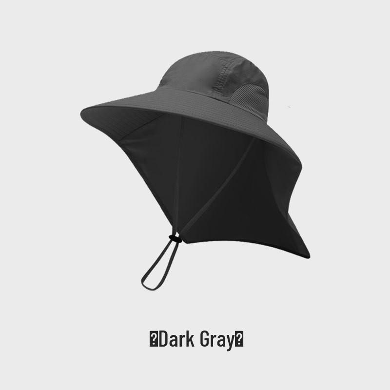 Herren Sommer Sonnenschutz Fischerhut mit breiter Krempe, Nackenschutz und Netzeinsätzen an den Seiten für Outdoor-Aktivitäten