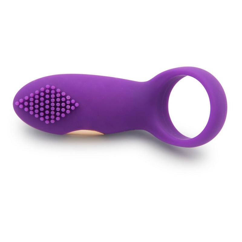 Time Delay Vibrating Ring with Massager Brush Silicone Sex Toys Quiet USB Charged Penis Vibrator Rings 12 Speeds