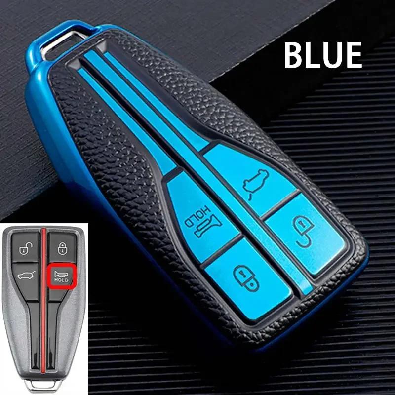 Car Key Case Cover For Hongqi HS5 H5 H9 HS7 H7 L5 HS3 L9 Car Holder Car-Styling Accessories Shell Colorful TPU+Leather 4 Buttons