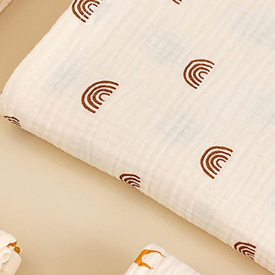 100x100cm Newborn Baby Shower Wrap Toddler Kids Cartoon Bear Double Layer Gauze Bath Towel Soft Quick Drying for Spring Autumn
