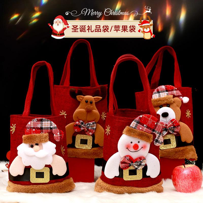 Christmas Apple Gift Bags For Holiday Candy Presents