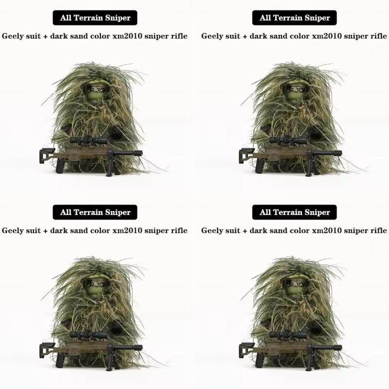 Military Series Soldier Figures Building Blocks SWAT Army Special Force Sniper Camouflage Clothes Ghillie Suit Games Bricks Toys