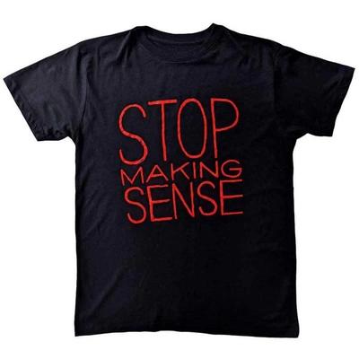 Talking Heads Stop Making Sense Handwritten Graphic Cotton TShirt Unisex 80s New Wave Street Style Bold Black Short Sleeve Top