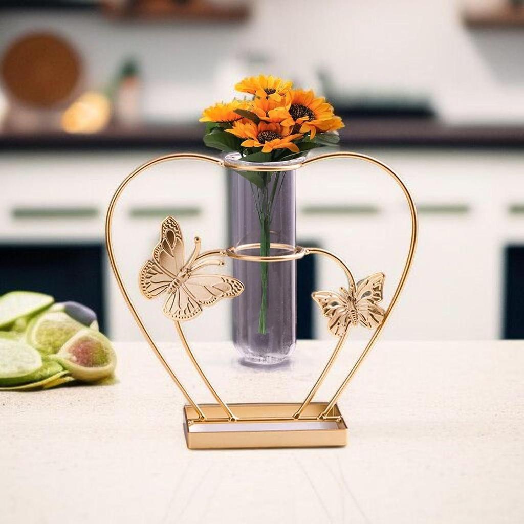 Metal Decorative Vase | 20 X 20 Cm | Gold Finish | Premium Tabletop Vase