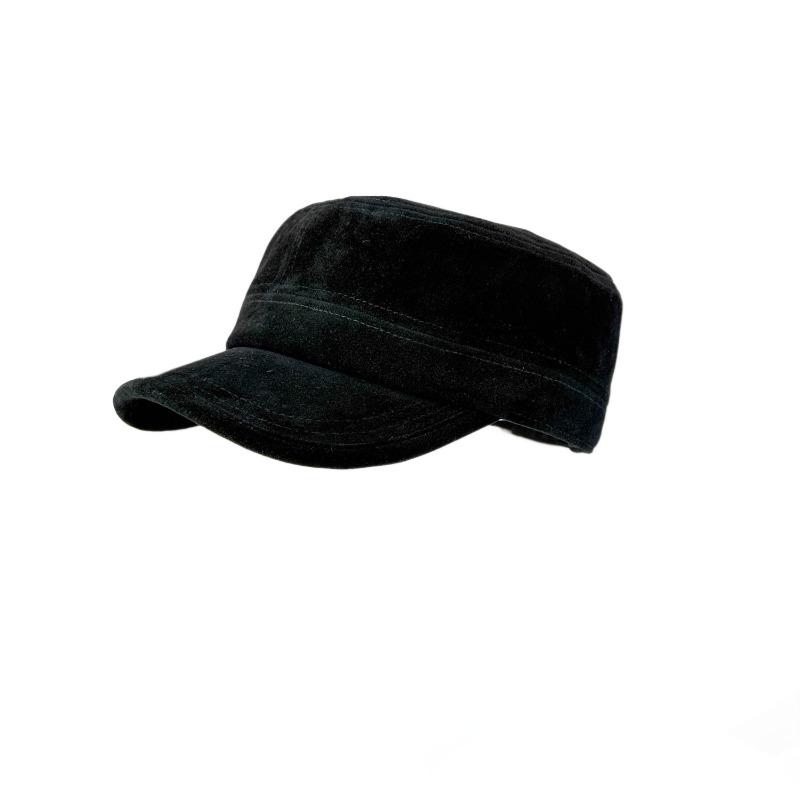 25 Early autumn new high-quality woolen flat-top hat women's solid color versatile trend shows the face small hat trend