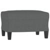 Vidaxl Armchair with Footrest, Dark Gray, 60 Cm, Upholstered In Fabric
