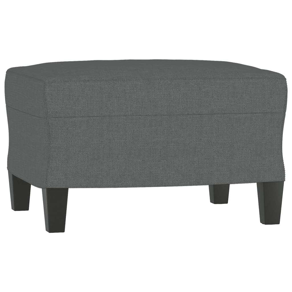 Vidaxl Armchair with Footrest, Dark Gray, 60 Cm, Upholstered In Fabric