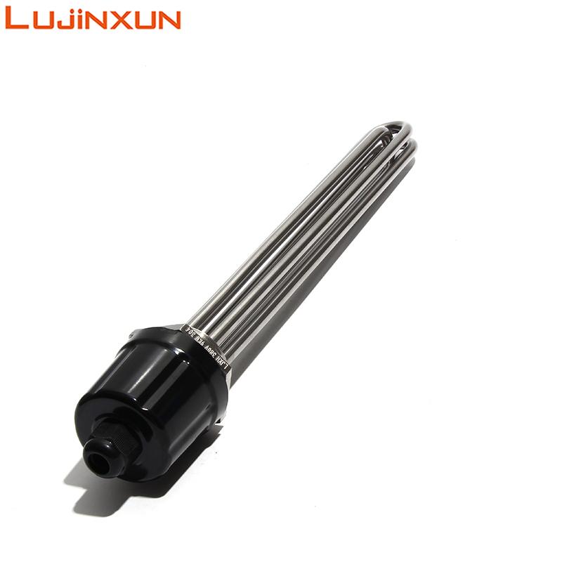 Lujinxun Full 304 Stainless Steel Water Heating Element 1 1/4" Electric Immersion Heater for Solar Water Tank 220V