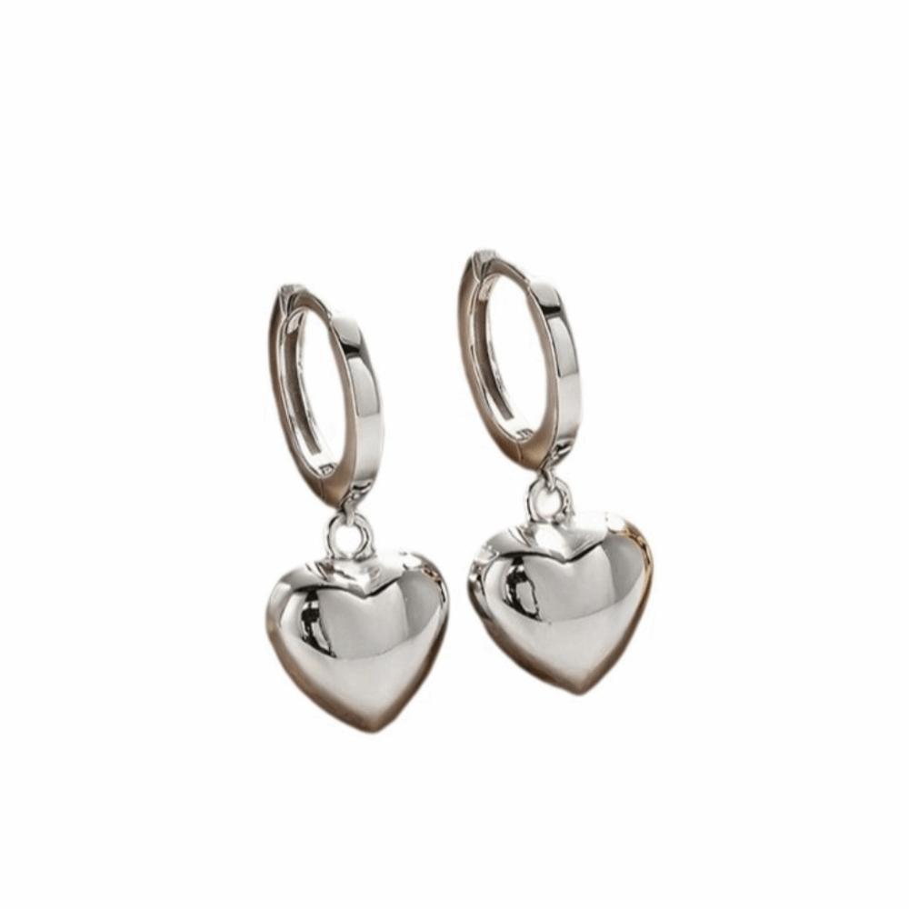 Zinc Zinc Alloy Dangle Drop Earrings Minimalist Hoop Earrings Temperament Heart-Shaped Earrings  Daily Wear