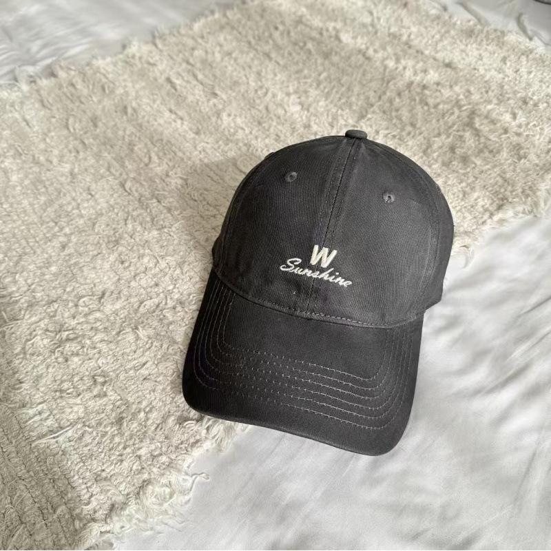 

2026 New Baseball Cap 56-60cm Korean Embroidery Letter Small Face Visor Hat Women Outdoor Wide Brim Sun Hat Men 56-60cm&adult сірий