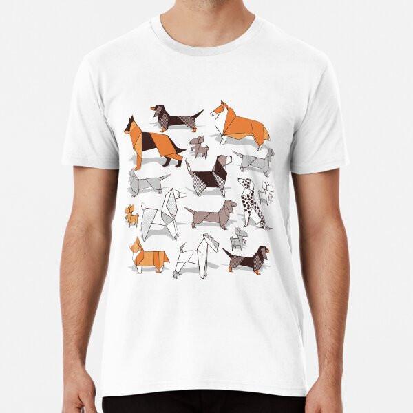 

Origami doggie friends // white background p S to 5XL Made in the AU/USA T-Shirt 2XL