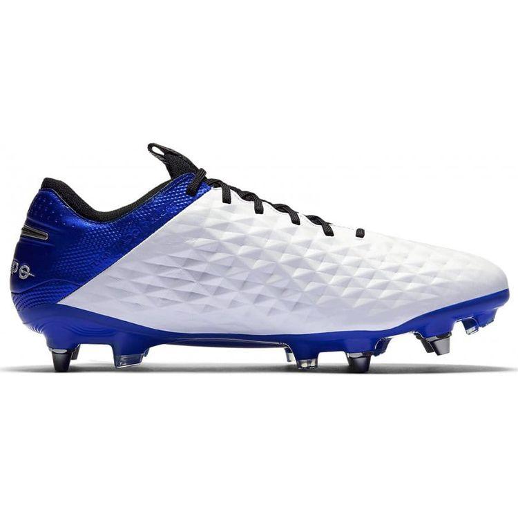 Nike Tiempo Legend 8 Elite SG Pro White Hyper Royal Men Sneakers Black CJ6085-105