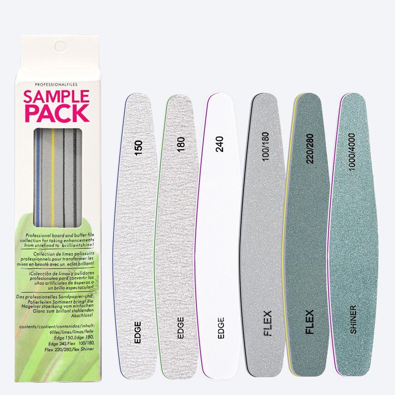 

6Pcs/Pack Nail Buffer Manicure Set Shiny Nail Tips Diamond Acrylic Nail Files Polish Durable Double-side Washable Care Art Tools