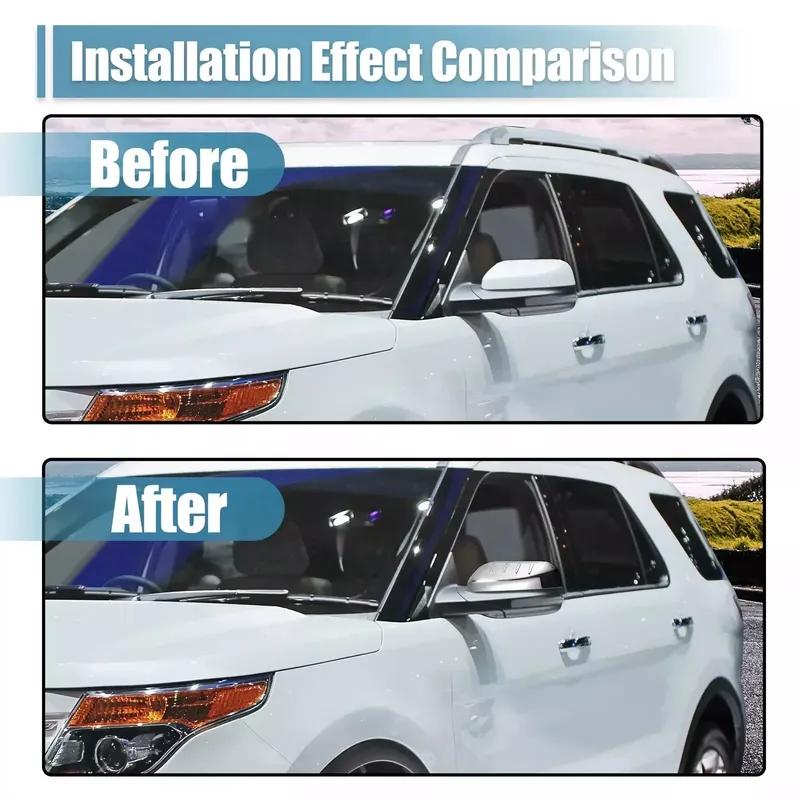 For Ford Explorer 2011 2012 2013 2014 2015 ABS Car Rearview Side Mirror Cover Wing Cap Exterior Door Trim Adhesive Sticker Parts