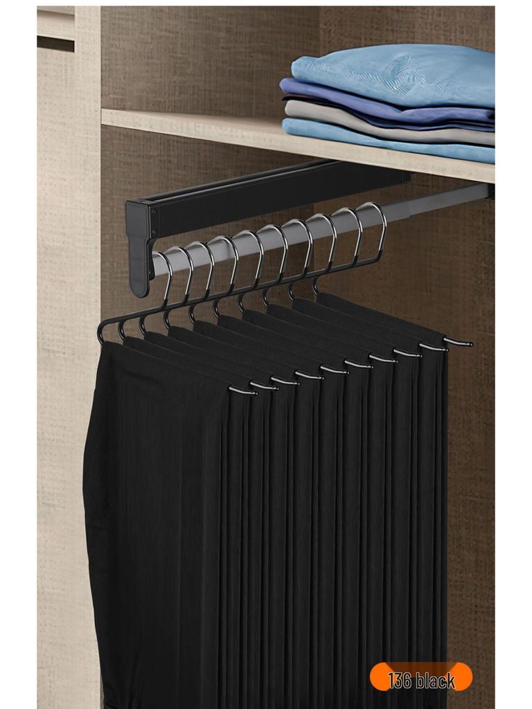 Telescopic Pull-Out Trouser Rack for Wardrobes