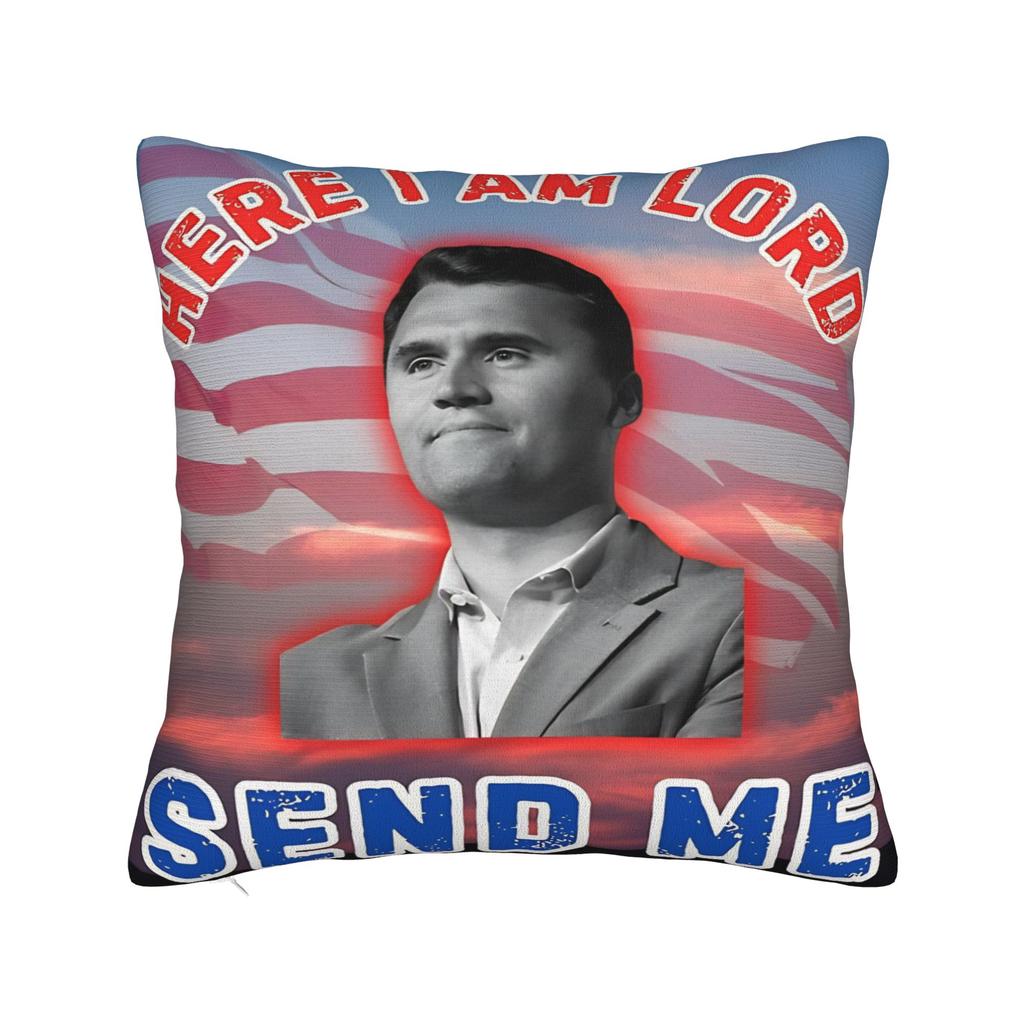Pillow Cover Charlie Kirk Never Give Up Never Surrender Cute Funny Pillow Case For Couch Sofa Bedroom Pillowcases
