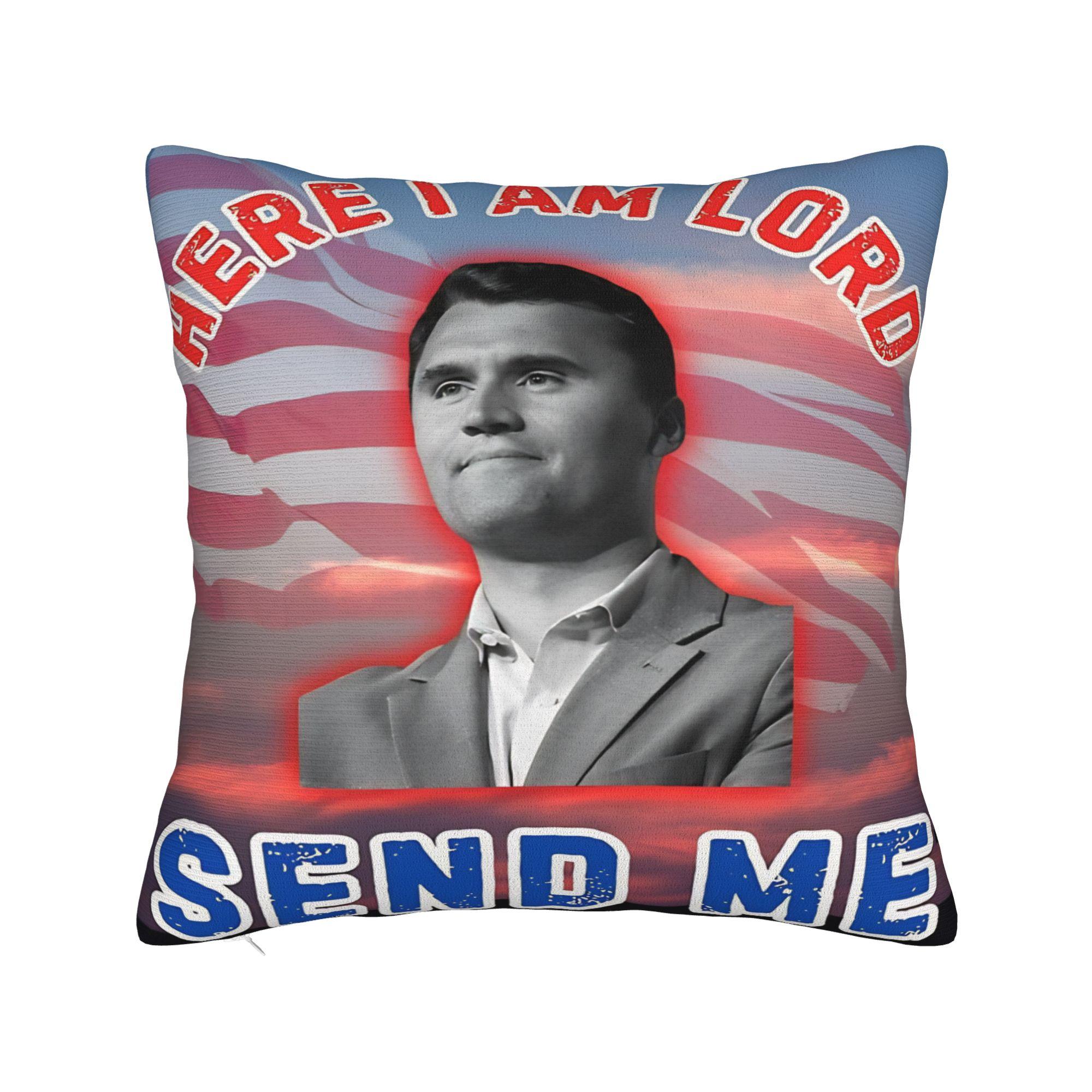 Наволочка Чарли Кирк Никогда не сдавайся Никогда не отступай Милая Забавная Наволочка Для Дивана Софы Спальни 12x12Inch