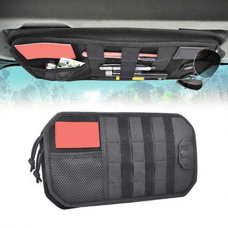 Heavy Type Visors Storage Holder Regulable Hook Straps Tactically Gear Attachment Transparents Pockets Car Accessories