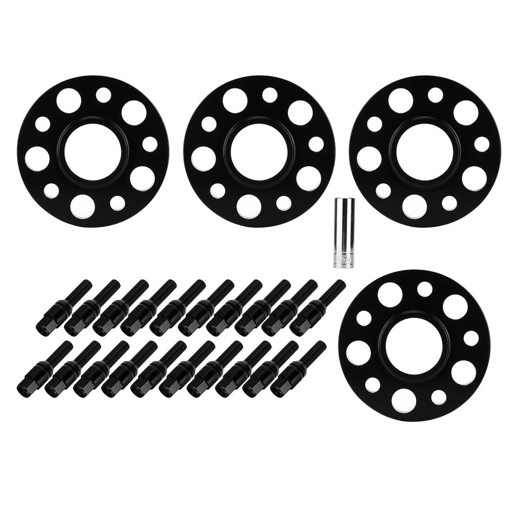 Car Hub Centric Wheel Spacers Set 15mm Replacement for 2 Series F45 Active Tourer 2014 2020Black