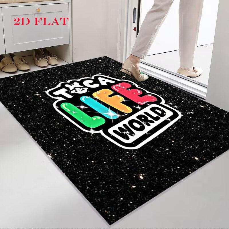 Toca Life World Teppich für Wohnzimmer Schlafzimmer Zuhause Sofadekoration, rutschfeste Bodenmatte für Kinder zum Spielen