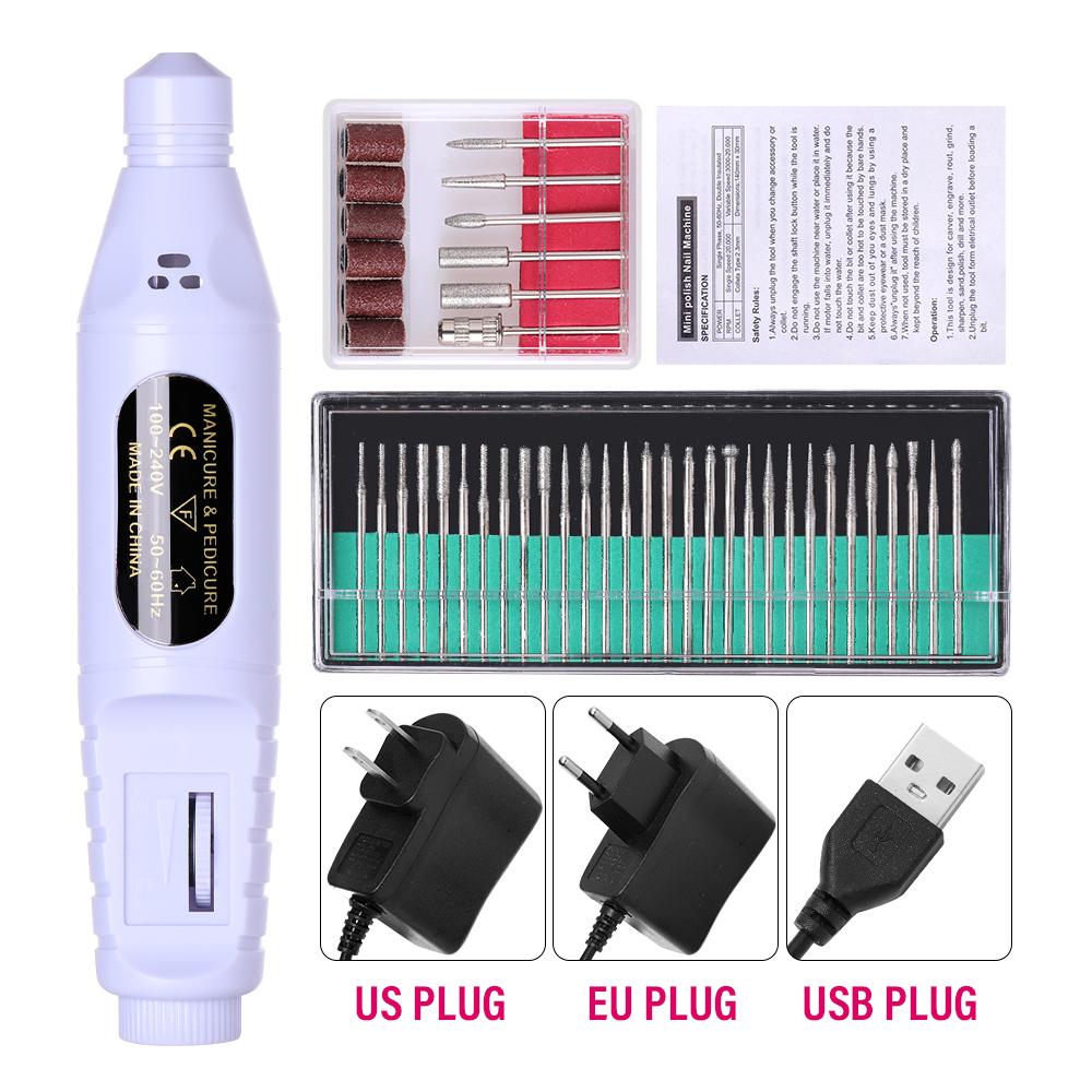 CNHIDS Professional Electric Nail Drill Machine Manicure Tools Pedicure Drill Set Portable Nail File Nail Drill Equipment