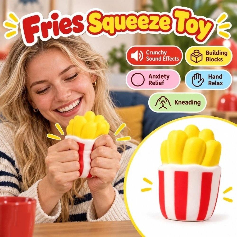 Building Blocks Fries Squeeze Toy Crunchy Realistic Food Pinch Children's Gifts