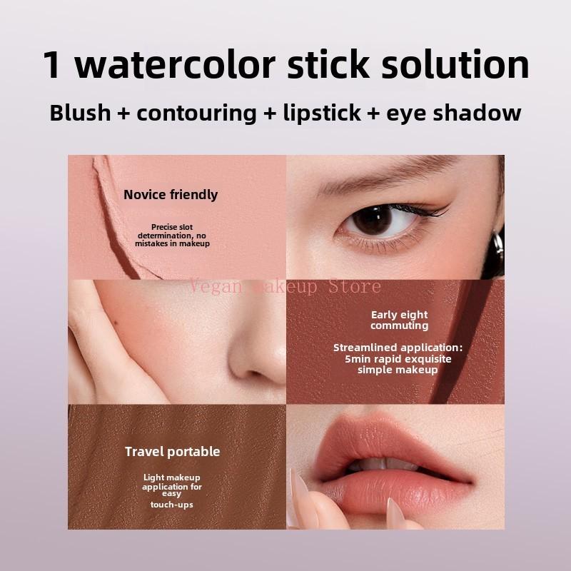Little Ondine Multi-Purpose Blusher Stick Moisture Silky Makeup Blush Corrective Shadow Lipstick Face Blushes