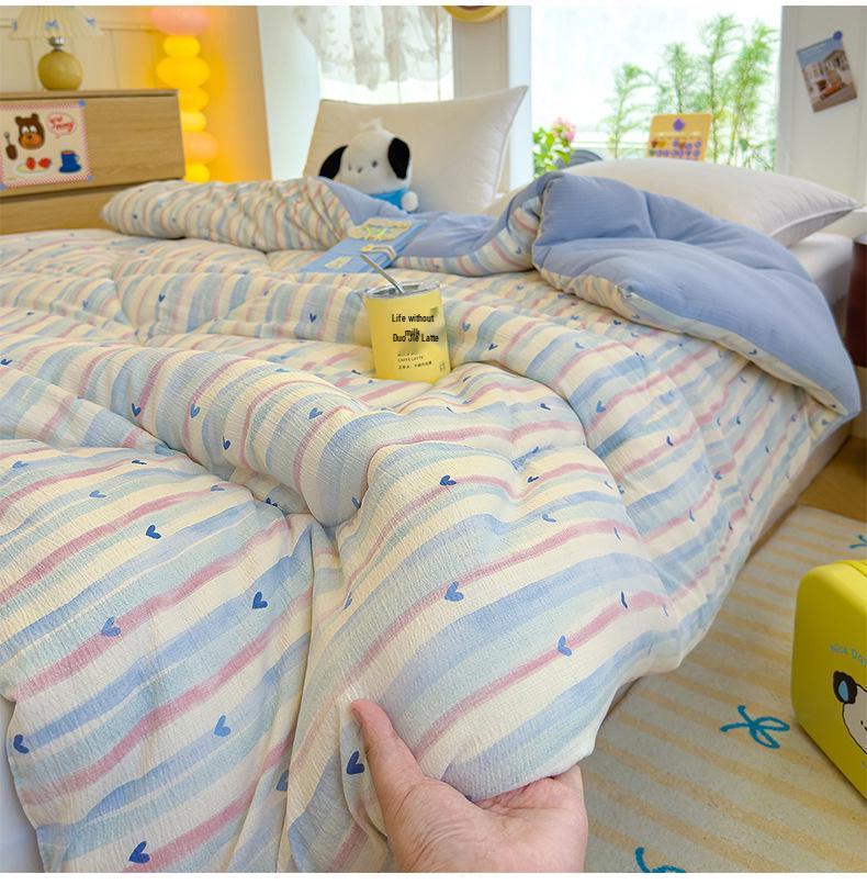 Class A All-Season Antibacterial Cotton Quilt: Winter, Spring, Autumn, and Summer Thin Quilt for Home & Dormitory