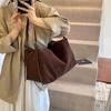 Yogodlns Autumn Winter Big Boston Luxury Designer Tote Soft Matte Suede Leather Women Handbag Female Shoulder Crossbody Bag