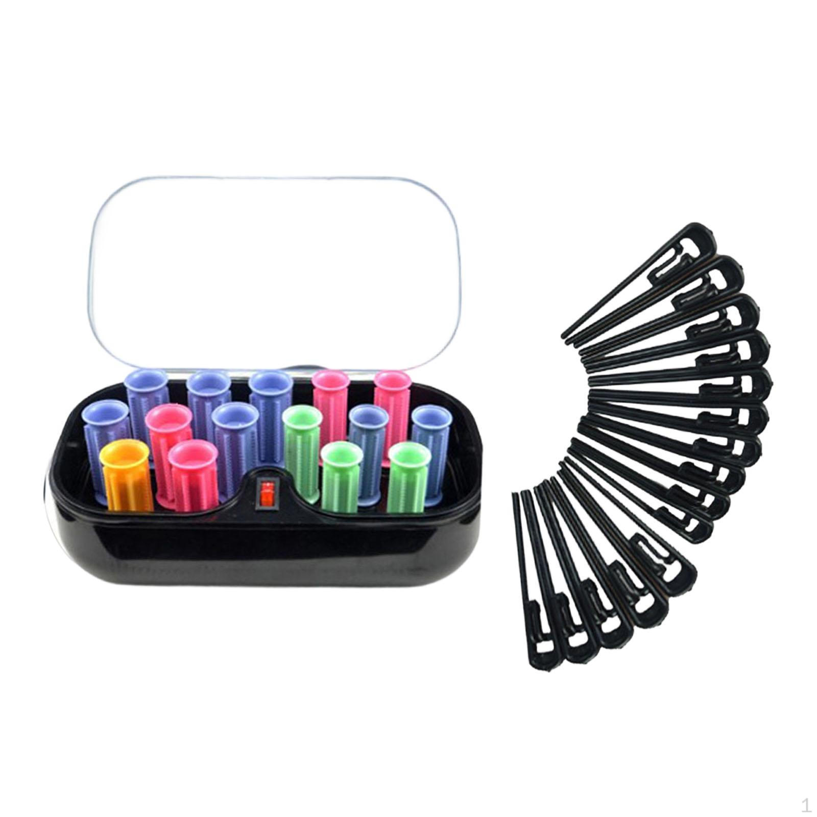 

15 Pieces Heated Hair Rollers Curling Roll 100W Fast Heating Compact Portable DIY Hairstyles Styling