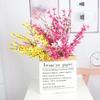 Artificial Yellow Winter Jasmine Bouquet, 7-Fork for Mall Decor & Spring Gardens