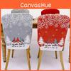 Festive Christmas Rudolph Printed Chair Covers In Red And Gray For Holiday Decor