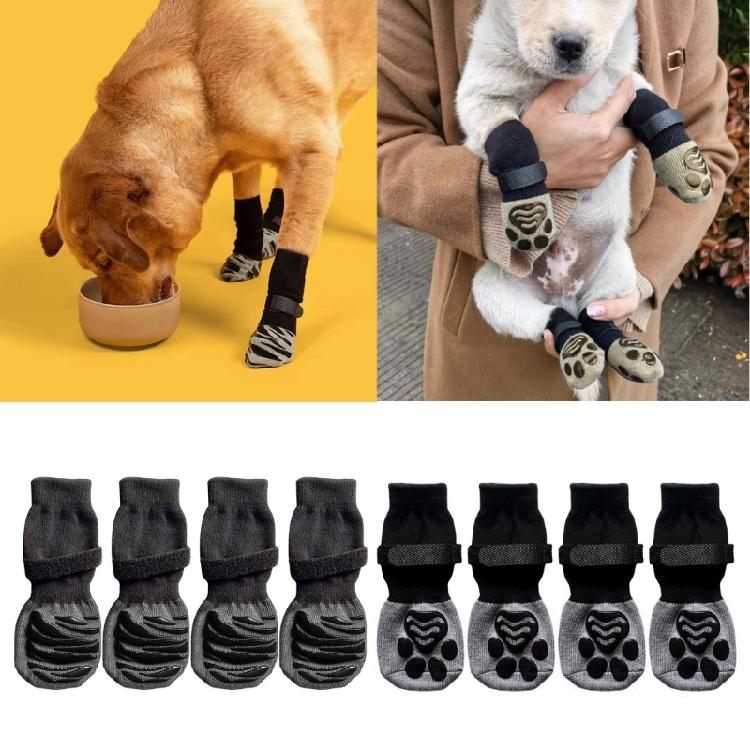 2 Paar Hondensokken Voetbedekking Huisdier Winterschoenen Antislipzolen Outdoor Laarsjes