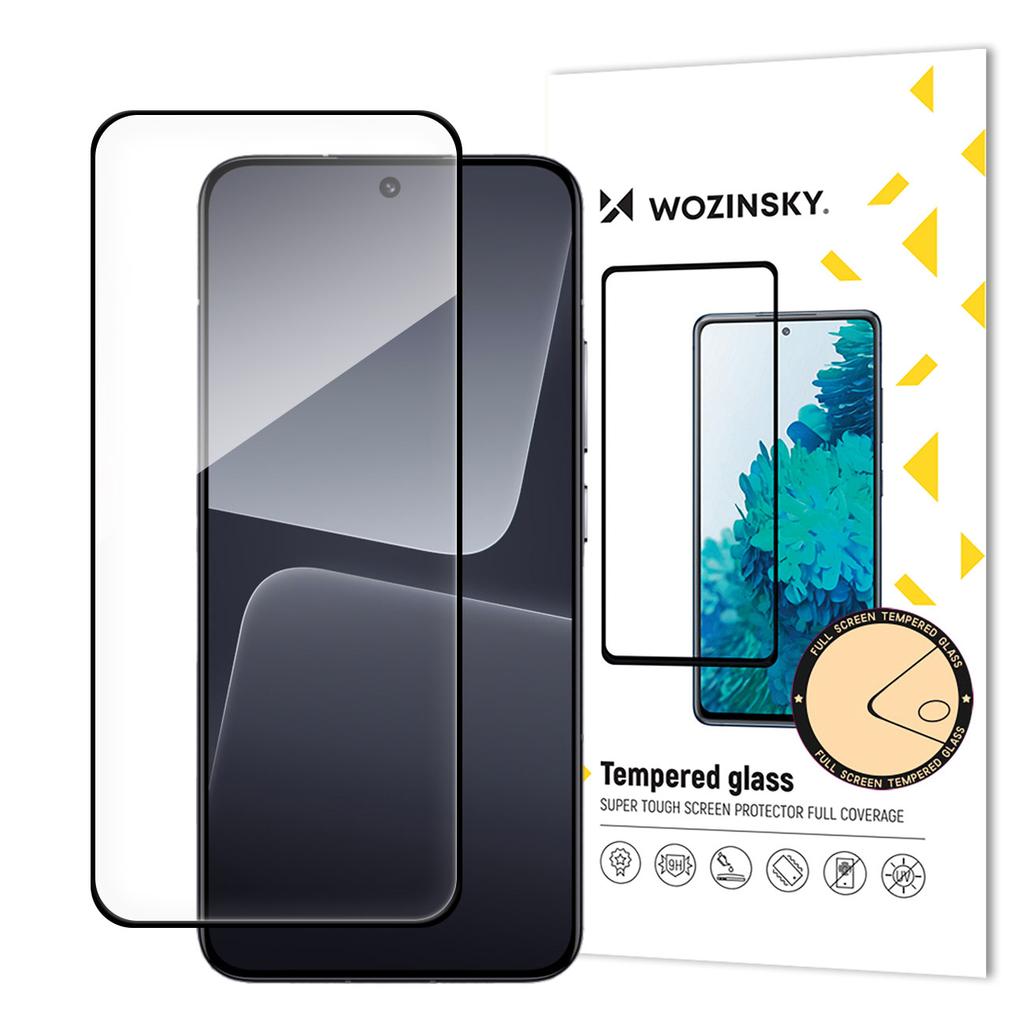 Wozinsky Tempered Glass Screen Protector with Black Frame for Xiaomi 14 - Full Adhesive Coverage