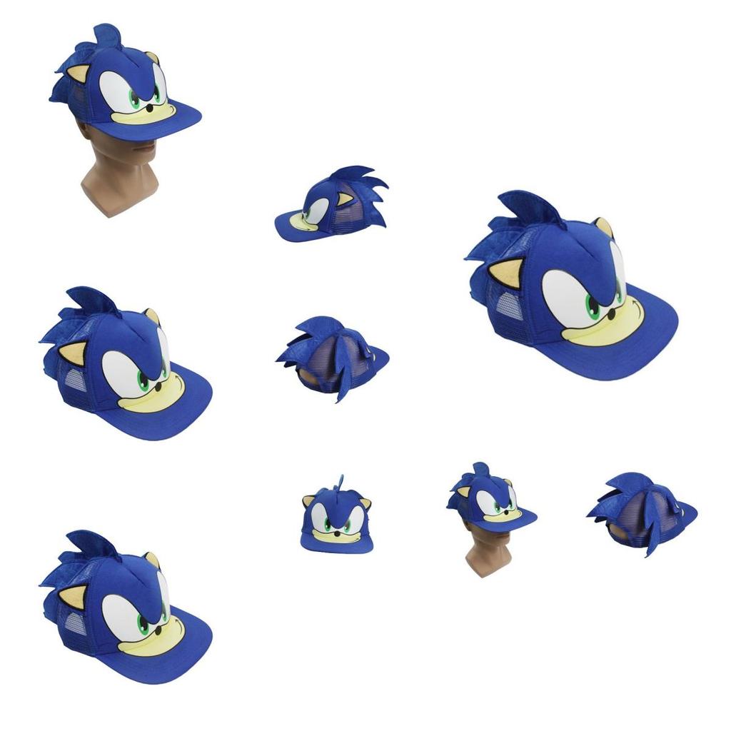 Cartoon Sonic The Hedgehog Sun Hat Soft Breathable Material For Kids Adults