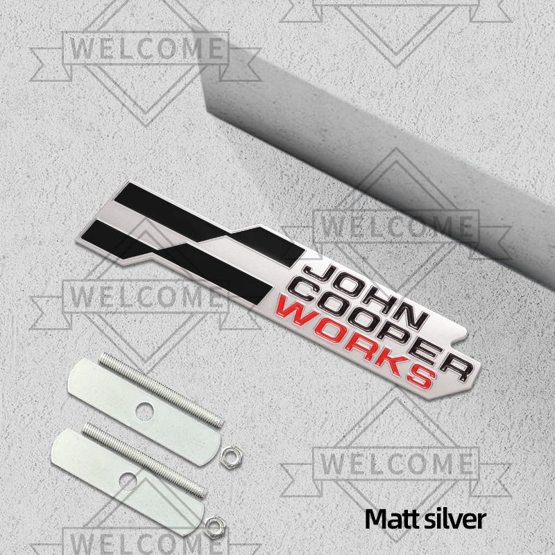 

3D Car Stickers John Cooper Works Grille Emblem Auto Body Badge Trunk Decal For Mini Cooper S ONE J01 U25 F57 R53 R55 R56 R58
