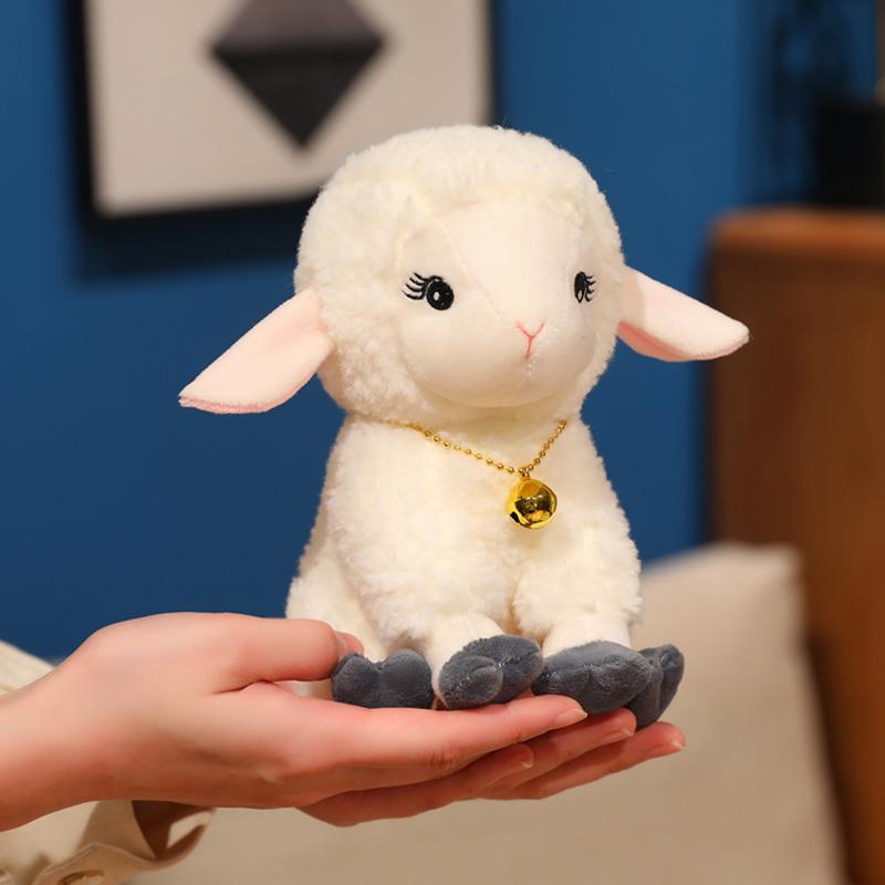 25cm PP Cotton Baby Lamb Plush Doll Stuffed Big Ears Sheep Plush Toys Fluffy Soft Baby Sheep Keychain Children