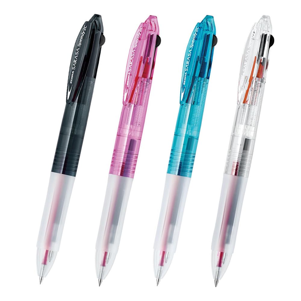 Zebra Sarasa Speedy 2C Multicolor Ballpoint Gel Assorted Set of 0.5mm Pen, Ink, 4, P-J2J33-4C-AZ
