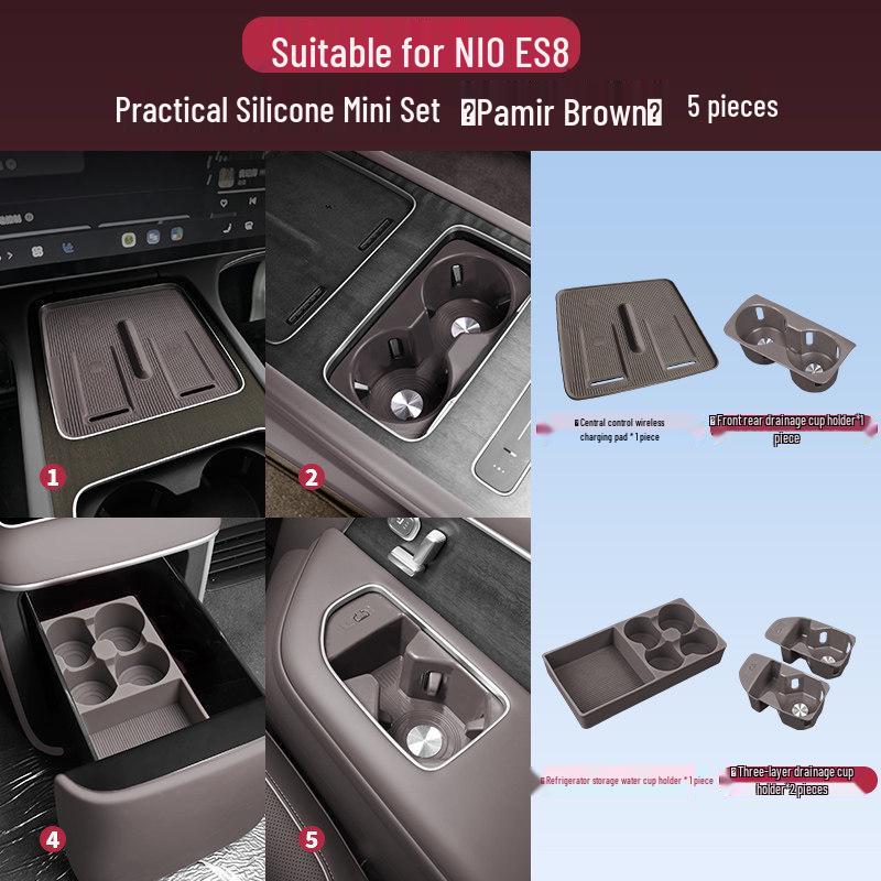 Nio ES8 Silicone Cup Holder: Fits 26 Models, Anti-dirty Protective Cover, Car Interior Decoration Accessory.