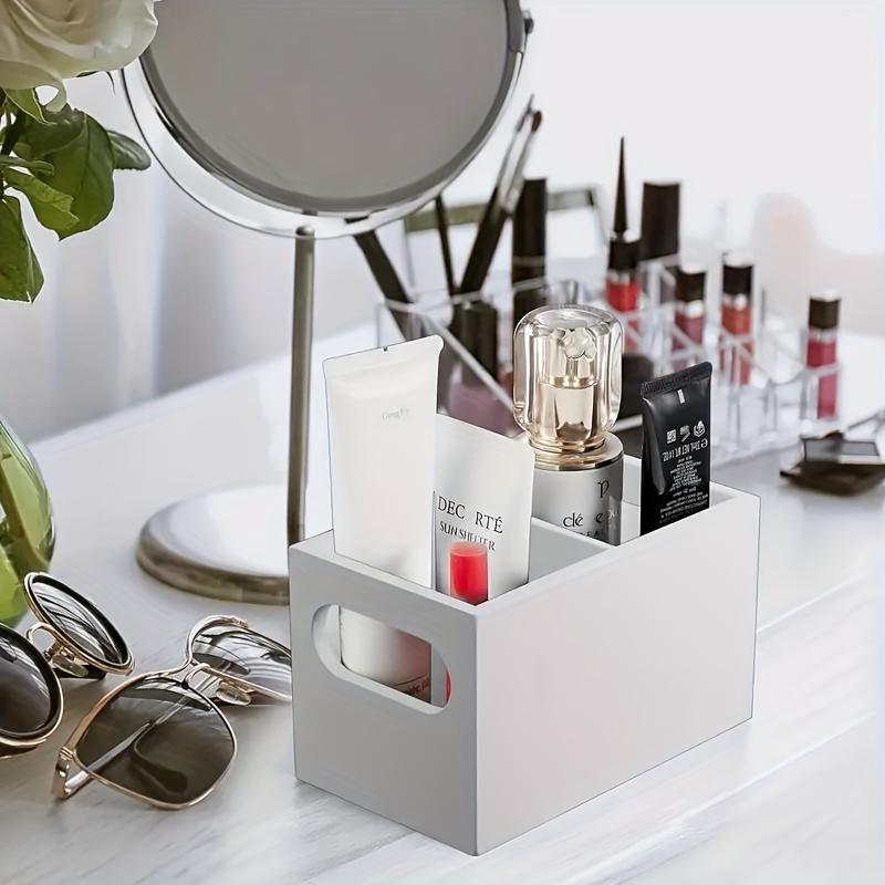 Classica Scatola Portaoggetti in Legno con 2 Scomparti - Organizer Aperto per l'Arredamento del Soggiorno di Casa, Contenitori per l'Organizzazione Domestica