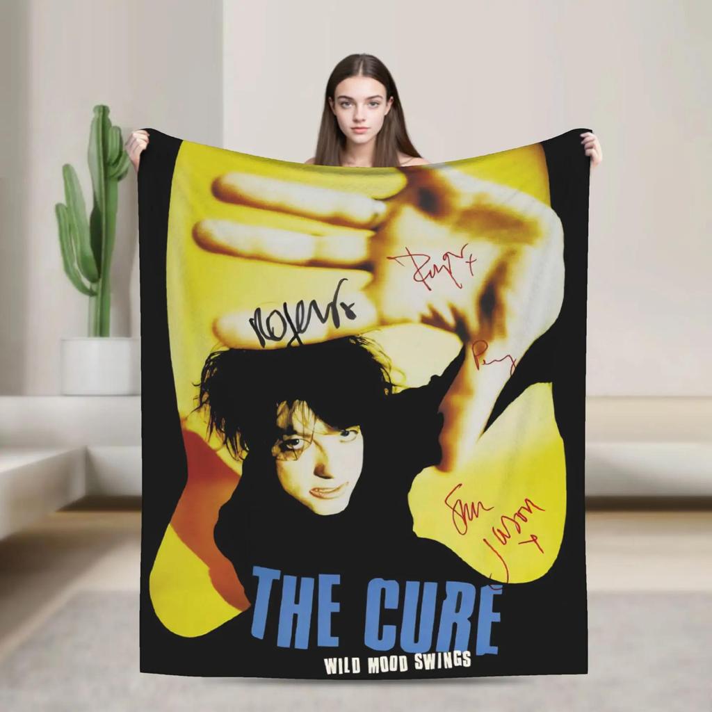 THE CURE Band Flannel Blanket Super Warm Throw for Home Decor Soft Fluffy Bedspread Sofa or Bed Cover