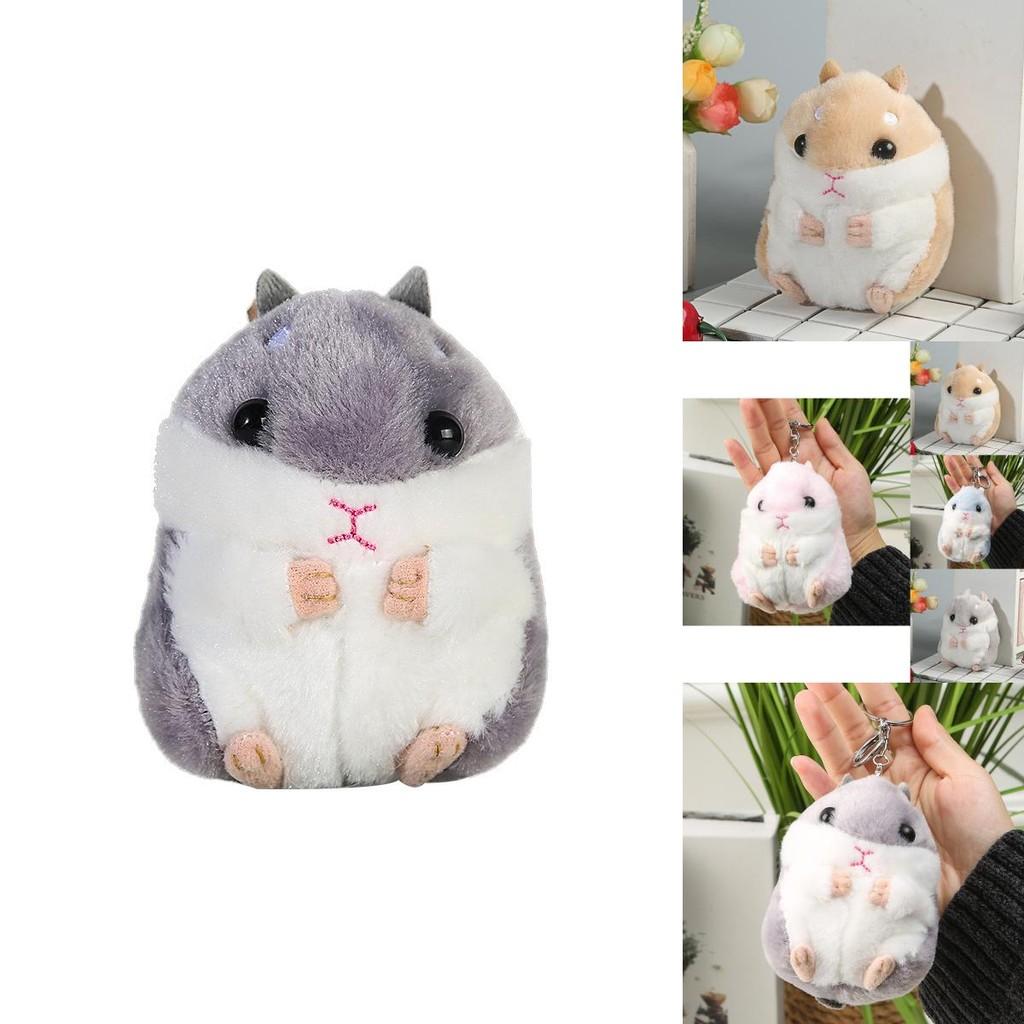 Lovely Hamster Plush Toy Cartoon Keychain Ideal For Girls Plush Stuffed Animal