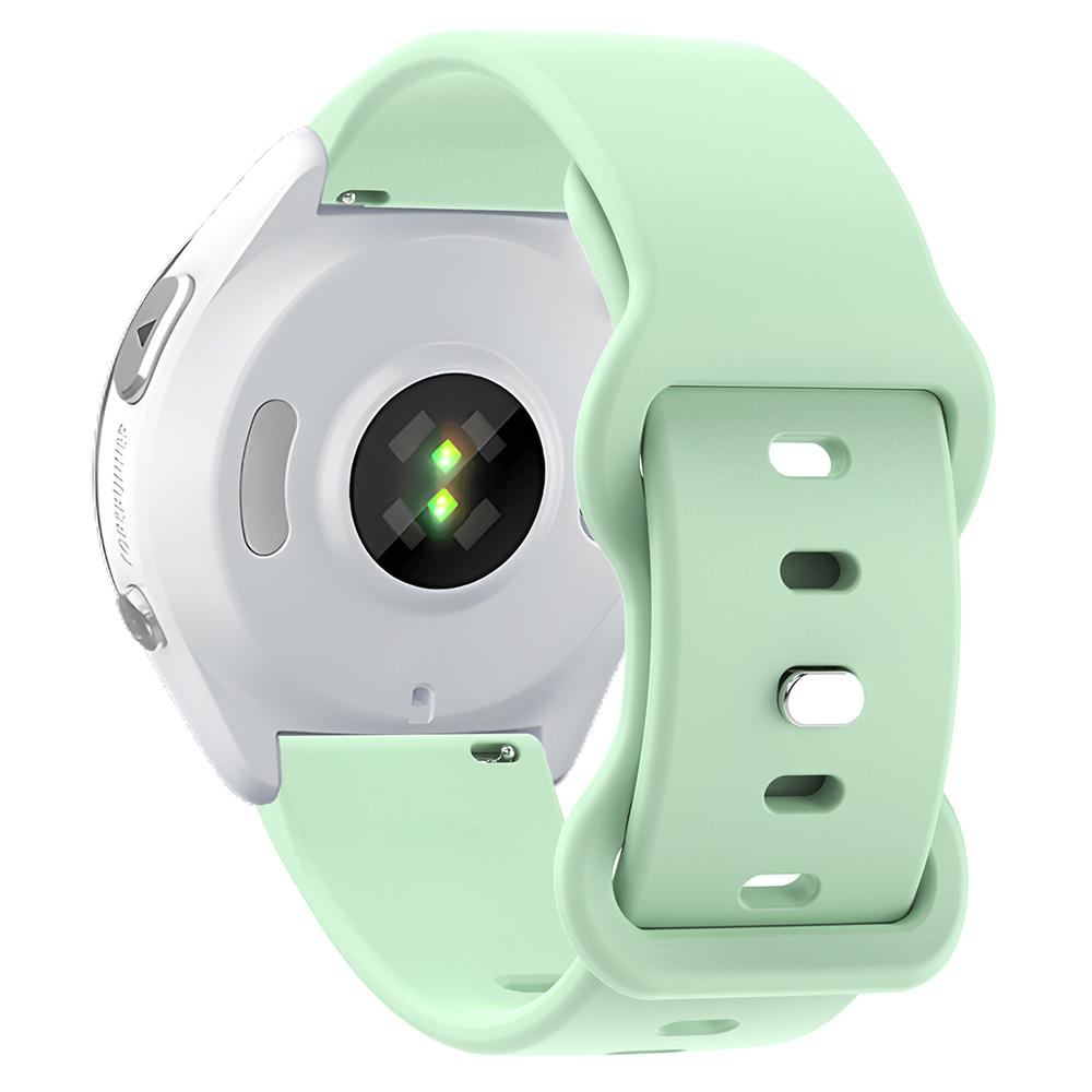 Universal 18mm Solid Color Silicone Strap Butterfly Shape Buckle Smartwatch Band