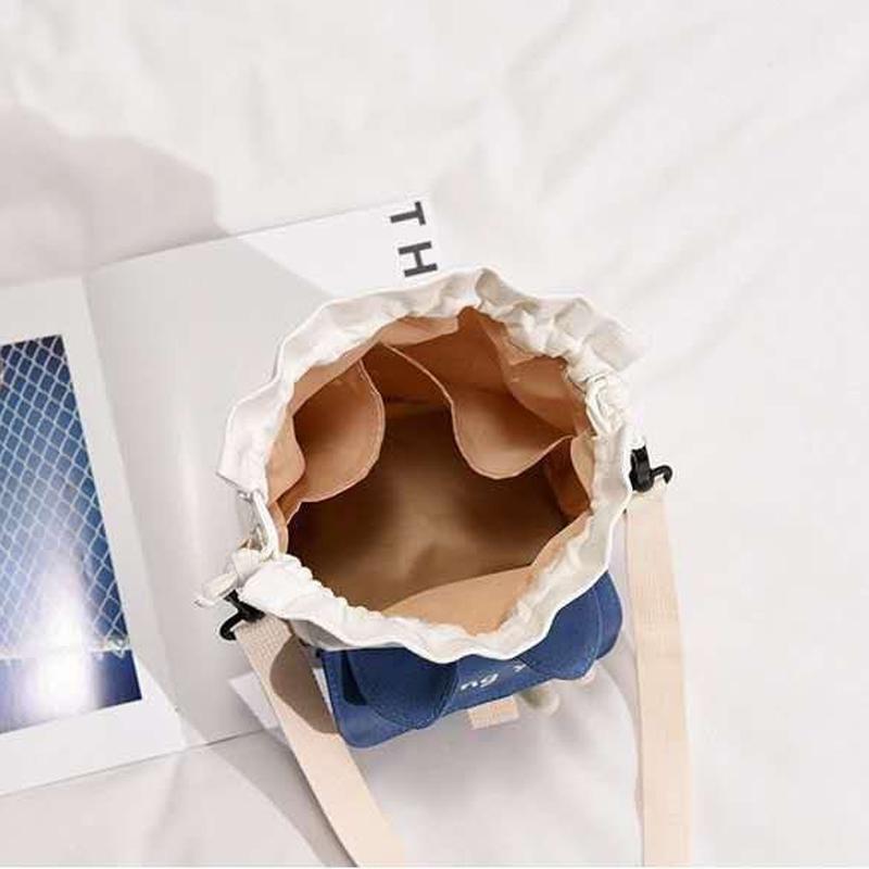 Cute Canvas Bag New Solid Color, Small Ear Crossbody Bag Women's Ins Style Large Capacity Crossbody Bag